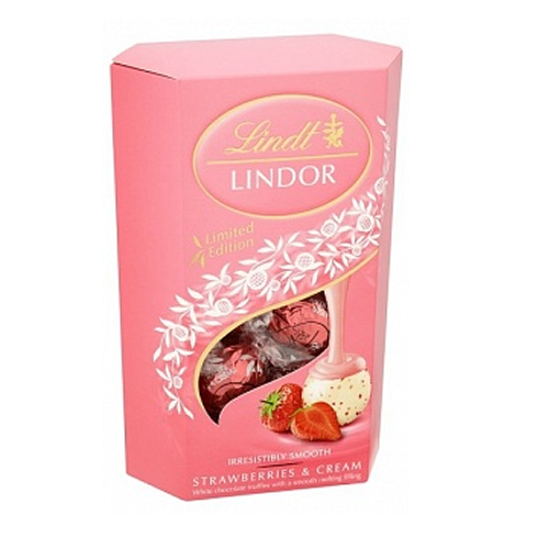 Lindt Lindor Strawberries & Cream 8x 200g