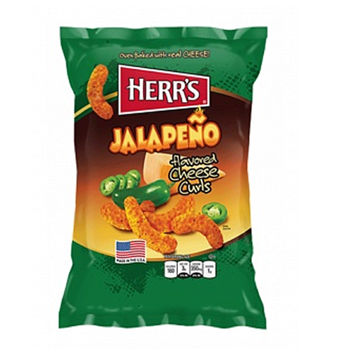 Herr's Baked Cheese Curls Jalapeño 12x 170g