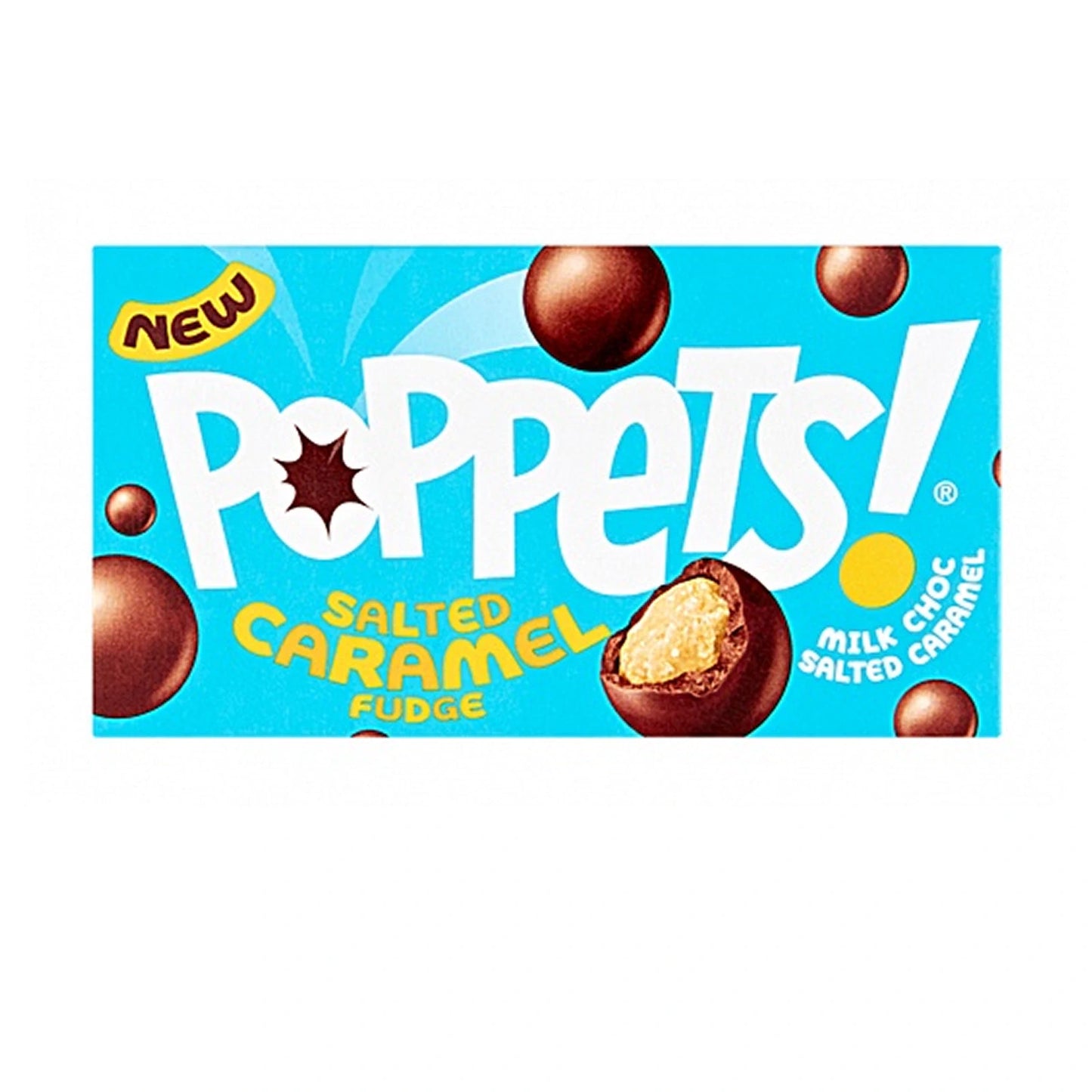 Poppets Milk Choc Coated Salted Caramel Fudge 36x 36g