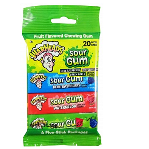 Warheads Sour Gum 4x 10x 50g