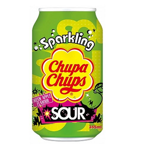Chupa Chups Sparkling Sour Apple 24x 345ml