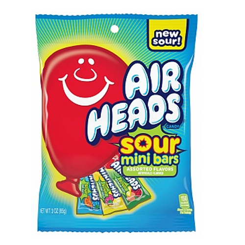 Airheads Bars Mini Assorted Sour 12x 85g