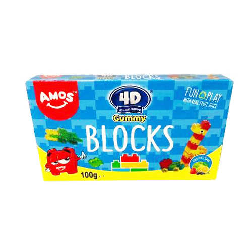Amos 4D Gummy Blocks 12x 100g