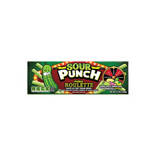 Sour Punch Straws Pickle Roulette 12x 128g