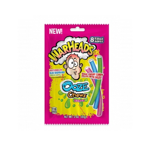 Warheads Ooze Chewz Ropes 12x 85g
