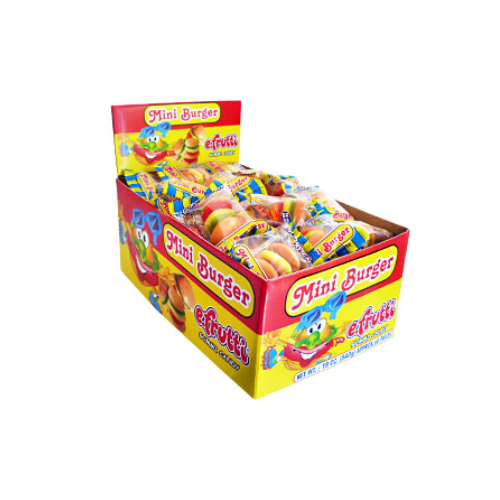 efrutti Gummi Candy Mini Burger 60x 9g