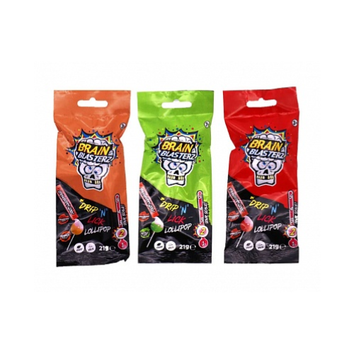 Brain Blasterz Drip 'N' Lick Lollipop 24x 18g