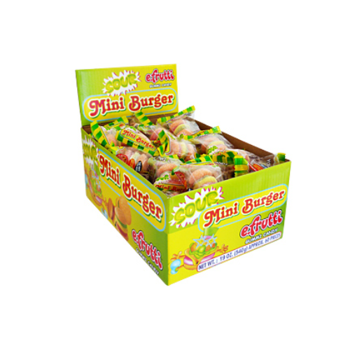 efrutti Gummi Mini Burger Sour 60 x 9g