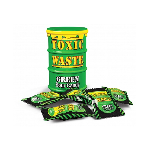 Toxic Waste Sour Candy Drum Green 12x 42g