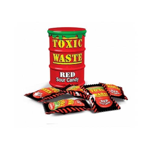 Toxic Waste Sour Candy Drum Red 12x 42g