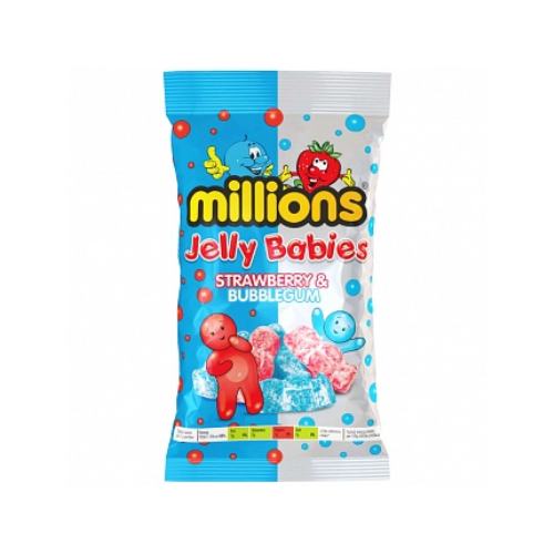 Millions Jelly Babies Strawberry & Bubblegum 10x 190g