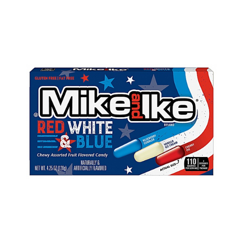 Mike and Ike Red, White & Blue 12x 120g