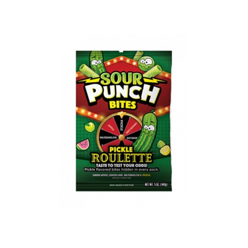 Sour Punch Bites Pickle Roulette 12x 142g