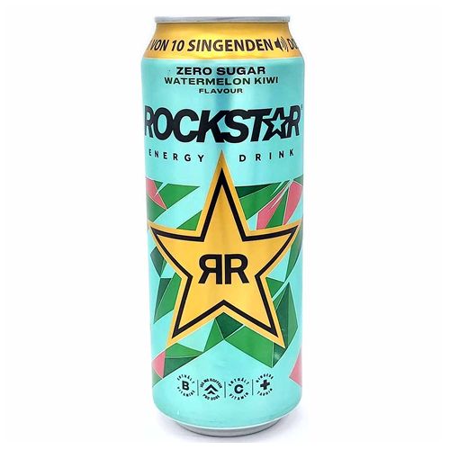Rockstar Energy Drink Zero Sugar Watermelon Kiwi Flavour 12x 500ml