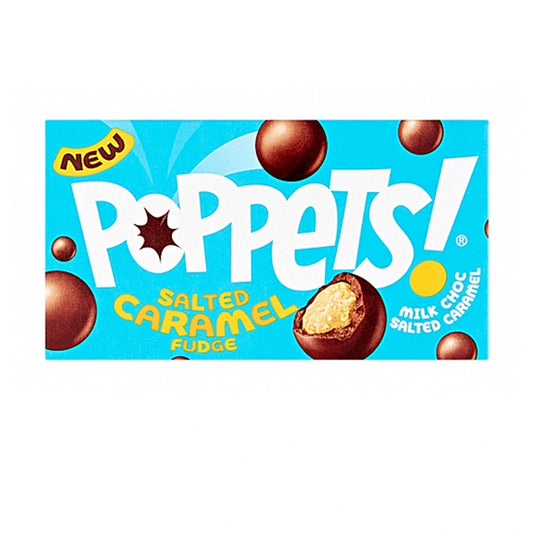 Poppets Milk Choc Coated Salted Caramel Fudge 36x 36g