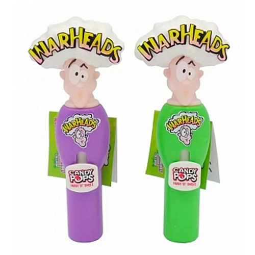 Warheads Candy Pop Push N Twist Lollipop 12x 8g