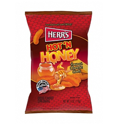 Herr's Baked Cheese Curls Hot 'N Honey 12x 170g