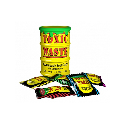 Toxic Waste Yellow Sour Candy Drum 12 x 42g