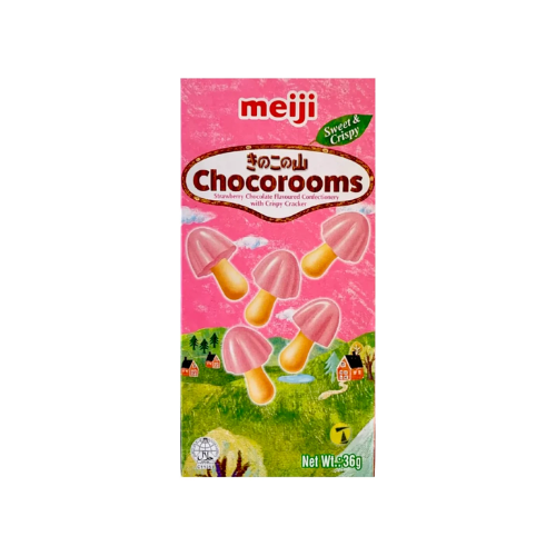 Meiji Chocorooms Strawberry  10 x 36g