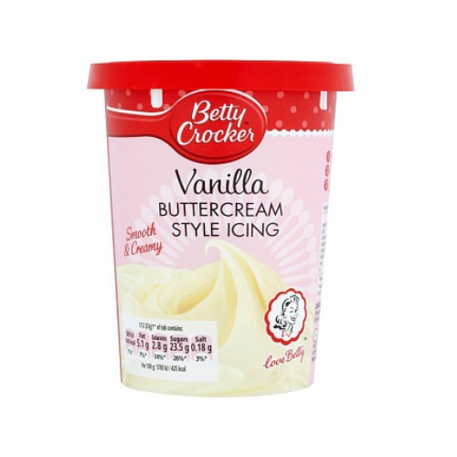 Betty Crocker Icing Vanilla Buttercream Style 6 x 400g