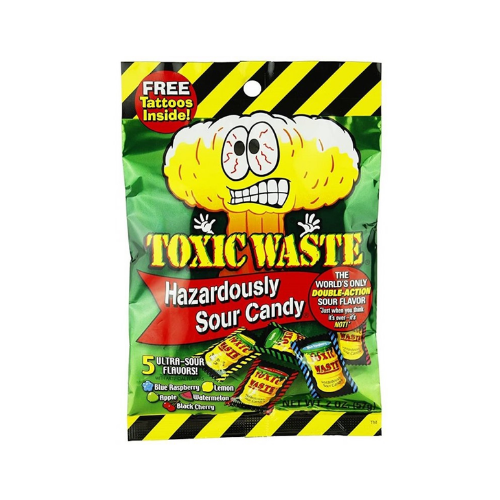 Toxic Waste Hazardously Sour Candy 12x 57g